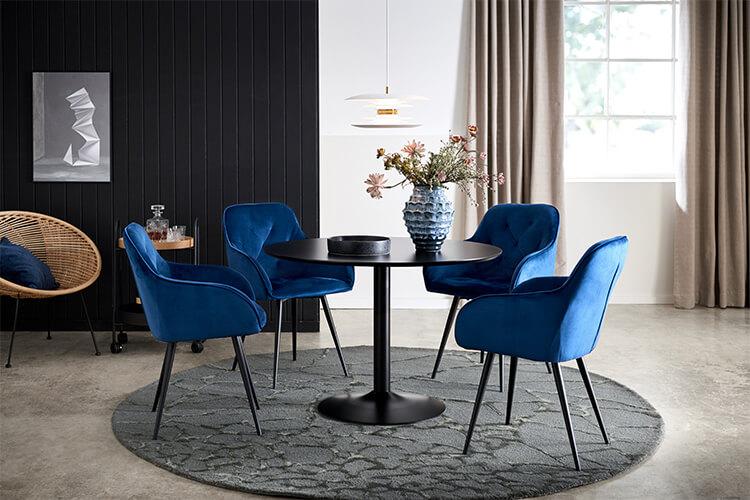 nadine blå spisebordsstole